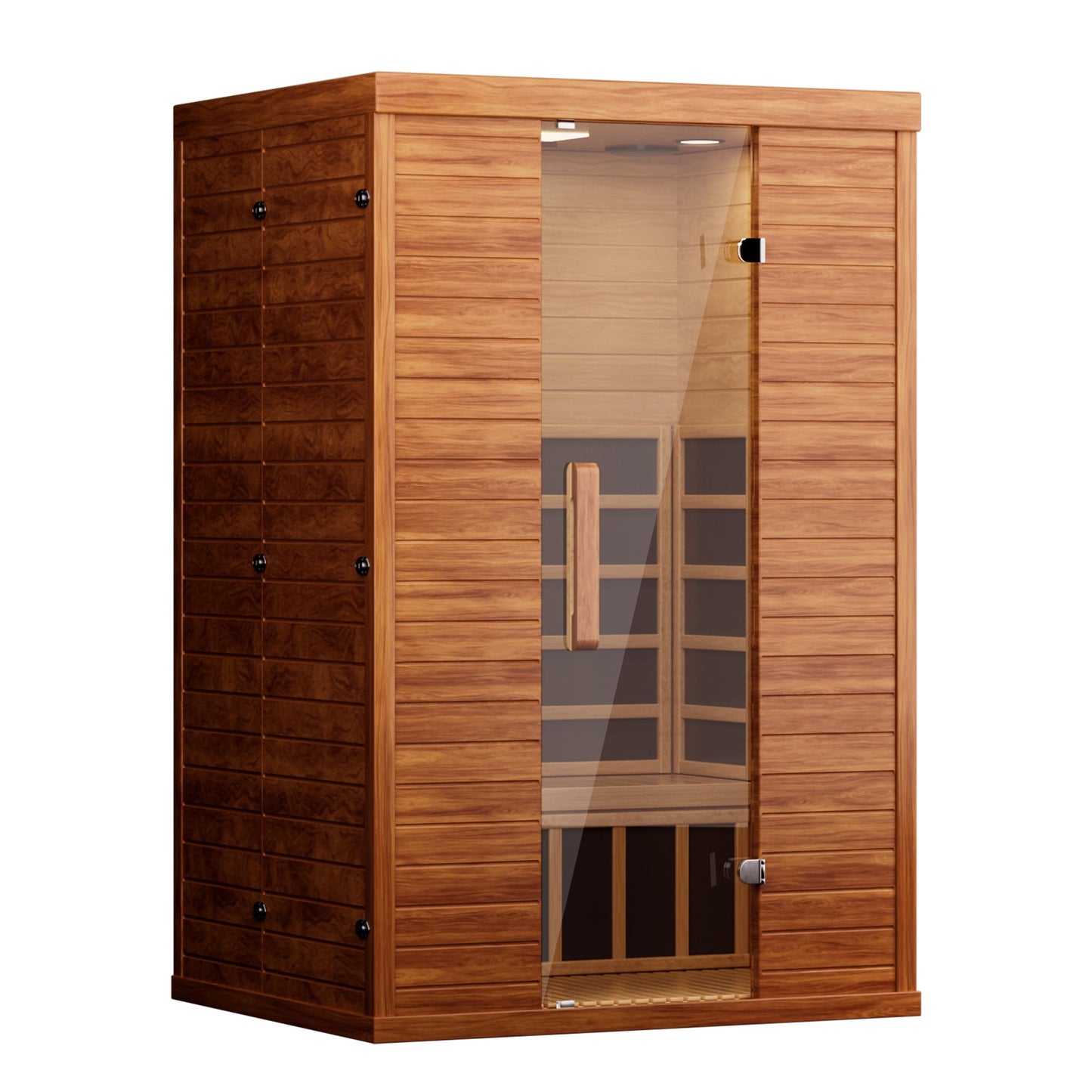 EASYHAWK 2 Person Infrared Sauna for Home, Smart App Control Home Sauna with WiFi & Bluetooth, Low EMF 1500W/120V LCD Heater, Indoor Sauna with Flame-Retardant Design