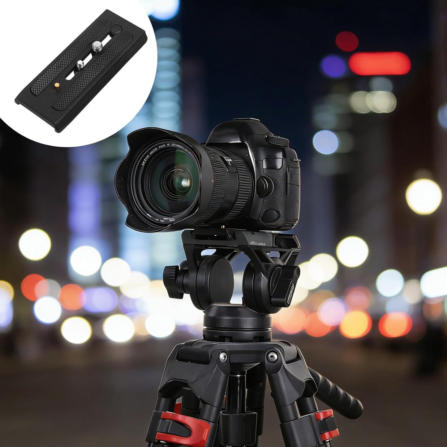 Vin Beauty P200 1/4" 3/8" Tripod Quick Release Plate, Quick Release Plate Camera for Tripod, Universal Aluminum Alloy