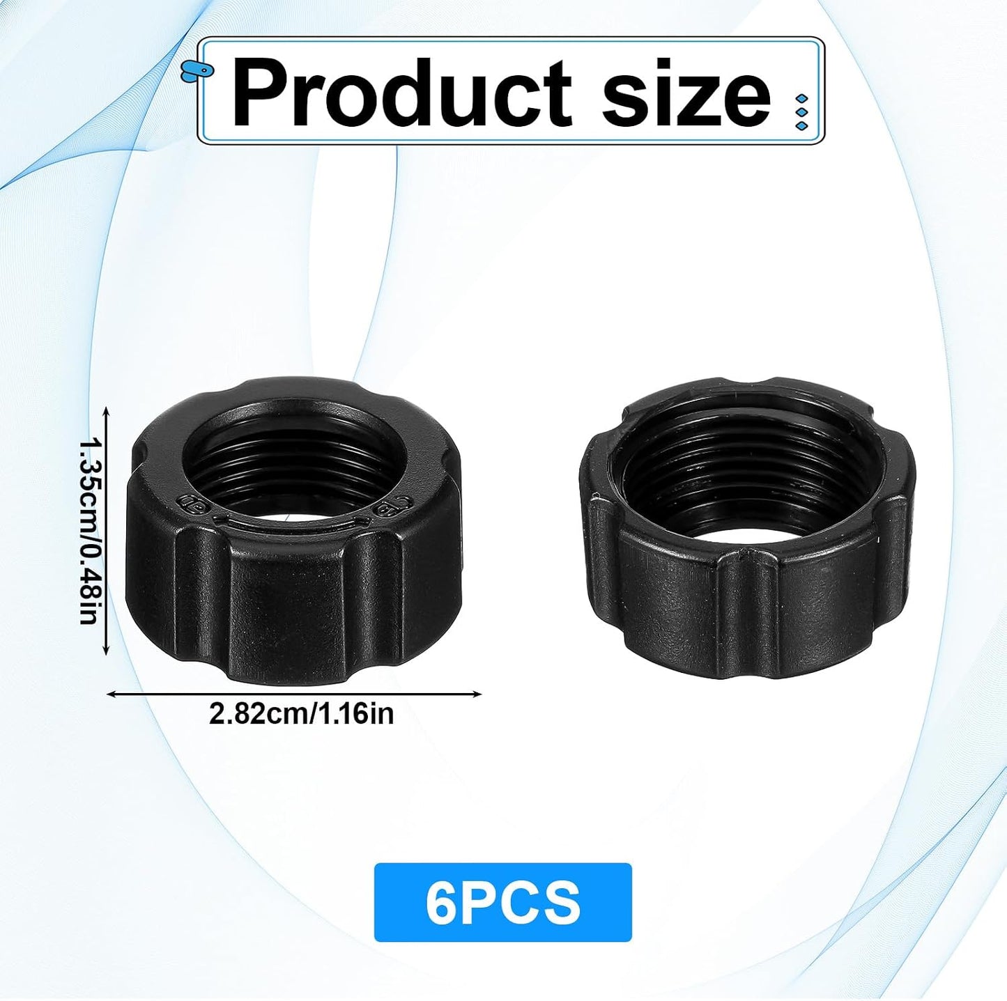 SynHHergyx 6 17mm PCS Tightening Nut for Replacement Car Mount Screw-On for Ball Head, Tightening Nut Ball Fixed