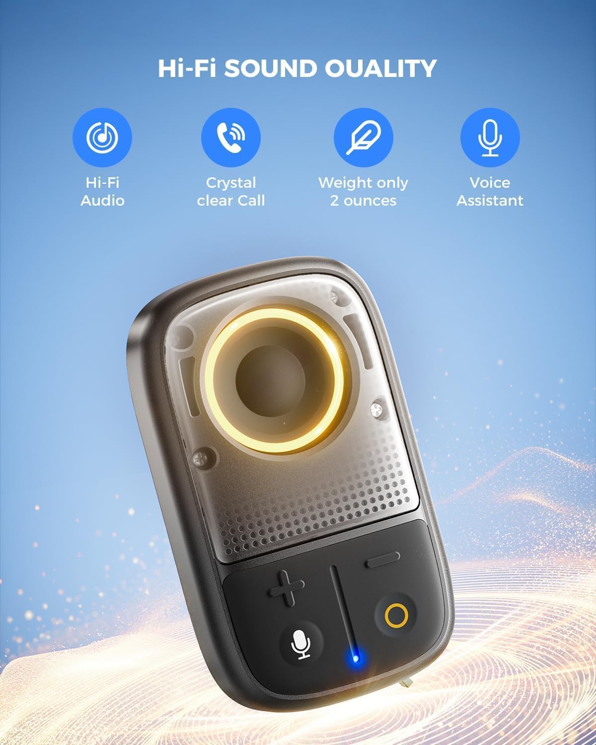 SUPERONE 2026 IPX7 30H Upgrade Wearable Bluetooth Speaker with Voice Assistant & Mic, Waterproof Clip-on Portable