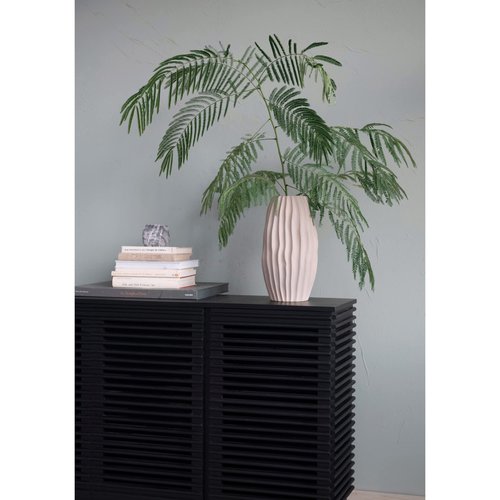 Bloomingville Stoneware Abstract Fluted Vase,9" L x 9" W x 17" H