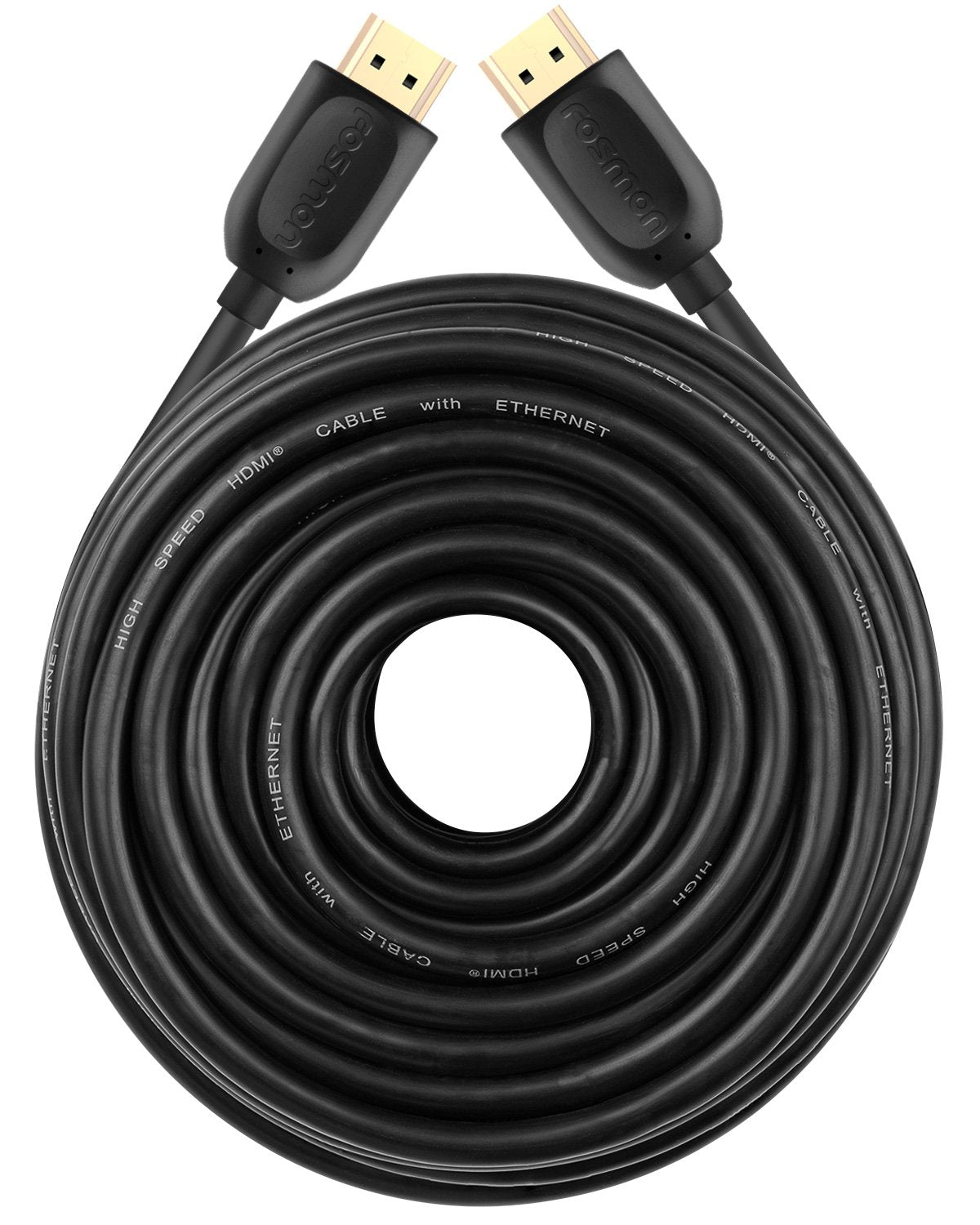 4K 2.0 4K@60Hz/2160p 18Gbps, 3D, Dolby 30AWG PS4, PS5, 360/One/X/S, 50FT/15M Fosmon HDMI Cable, HDMI Cable Support