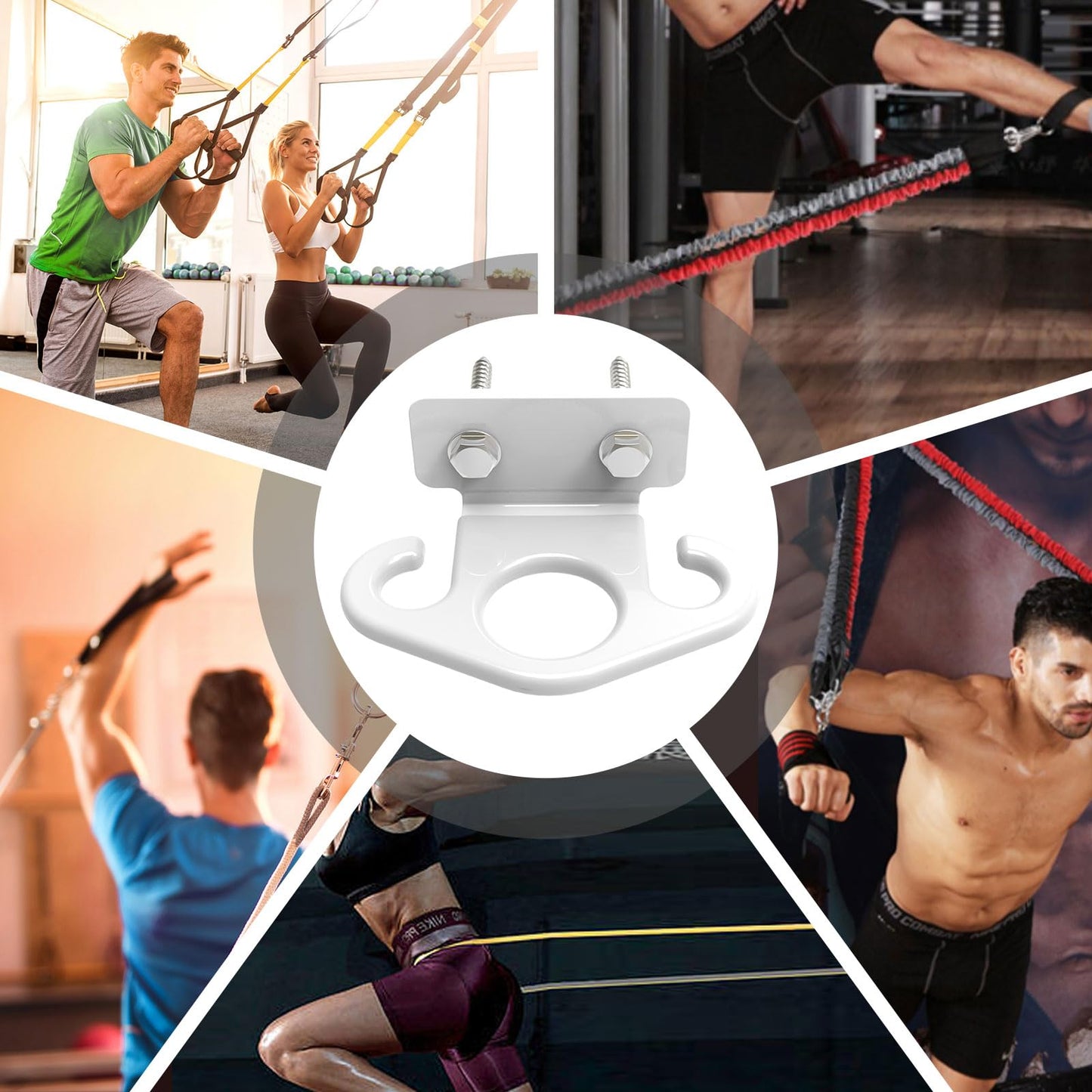 Resistance Band Wall Anchor,Resistance Band Hooks for Resistance Band Wall Mount, Workout Room Exercise Accessories, Wall Workout Equipment