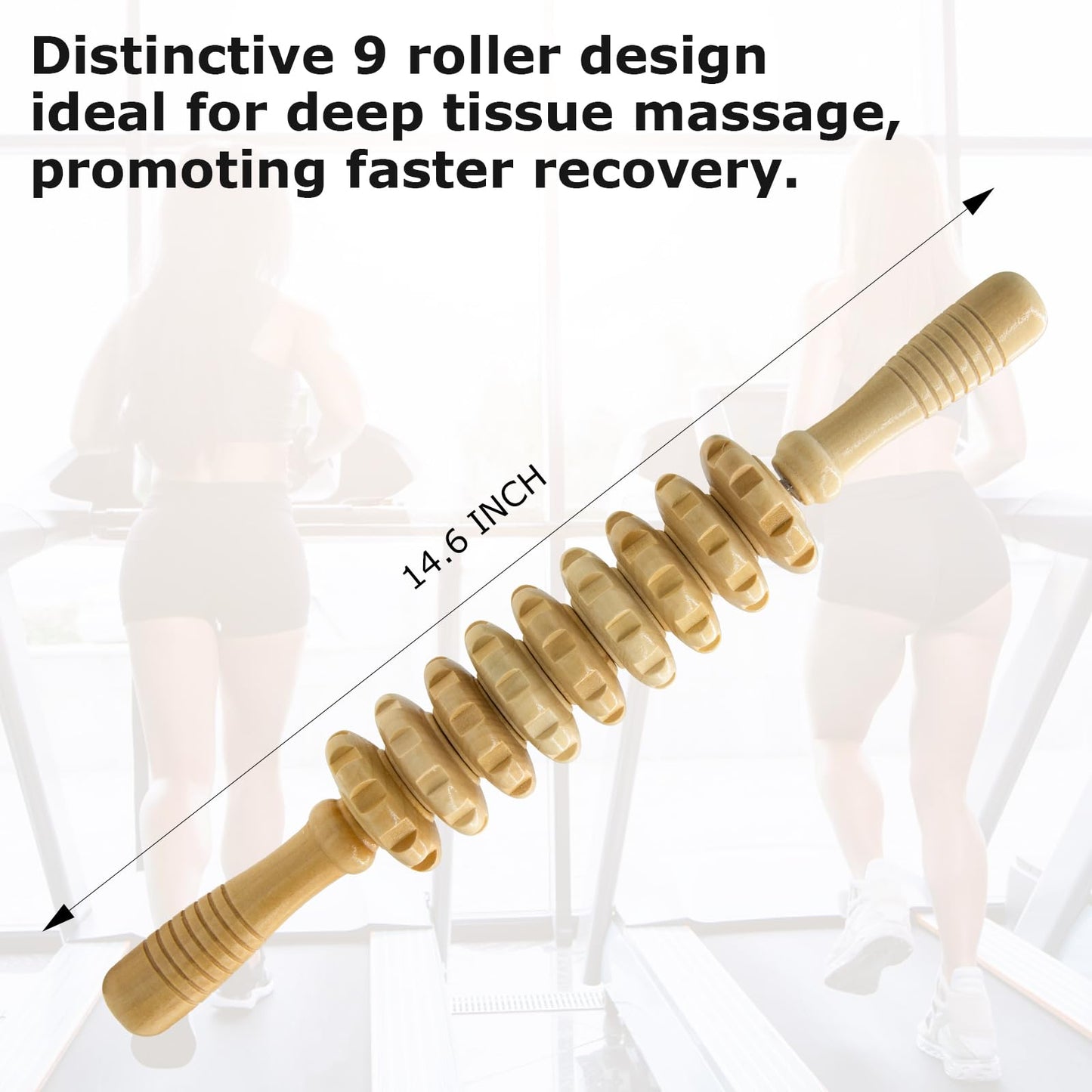 Wood Therapy Massage Tools for Body Sculpting & Cellulite Reduction – Manual Lymphatic Drainage Massager Roller Stick for Smooth Skin & Firming