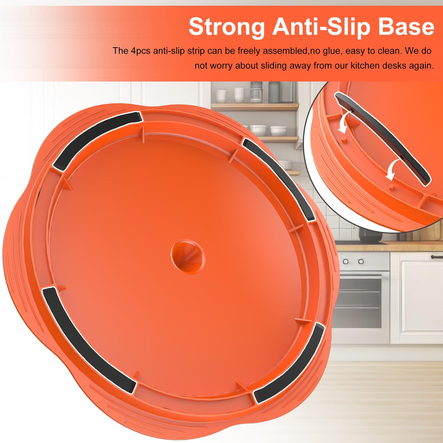 SURETIVIAN Chicken Shredder Tool Twist Large Chicken Breast Shredder with Brush&Fork, Visible Meat Shredder Machine, Anti-Slip Strip, Ergonomic Handle, BPA Free, Suitable for Pork Beef Chicken(Orange)