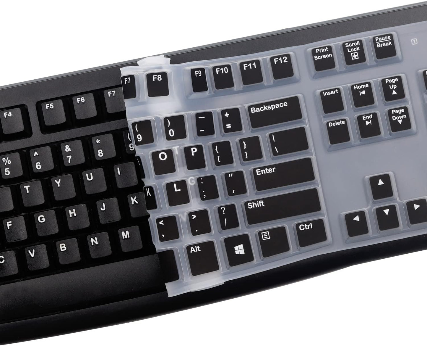 MUBUY-GOL K120 MK120 K120 MK120 Silicone Keyboard Cover for Logitech & Ergonomic Desktop USB Wired Keyboard, Logitech
