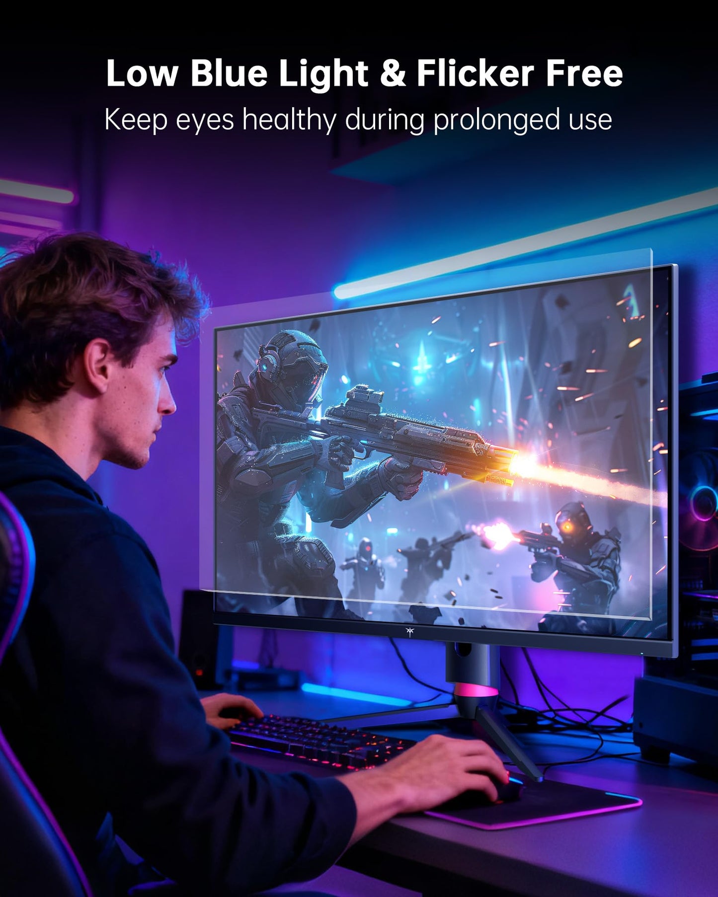 KTC 32 Inch 4K Gaming Monitor, 165Hz UHD (3840x2160P) Fast IPS Screen, 1ms (MPRT), Adaptive Sync, 3000:1 Contrast,121% sRGB,HDMI 2.1 Display Port 1.4, Tilt/Height Adjustment, VESA Mount, H32P22P