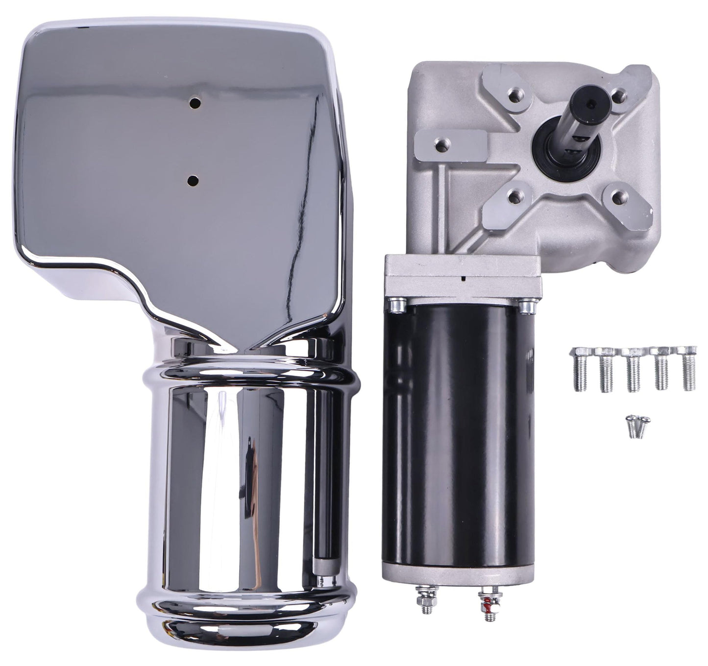 Solarhome 12V 2.0 HP 60 RPM 60:1 1500W Dump Truck Roll Tarp Motor with Chrome Cover