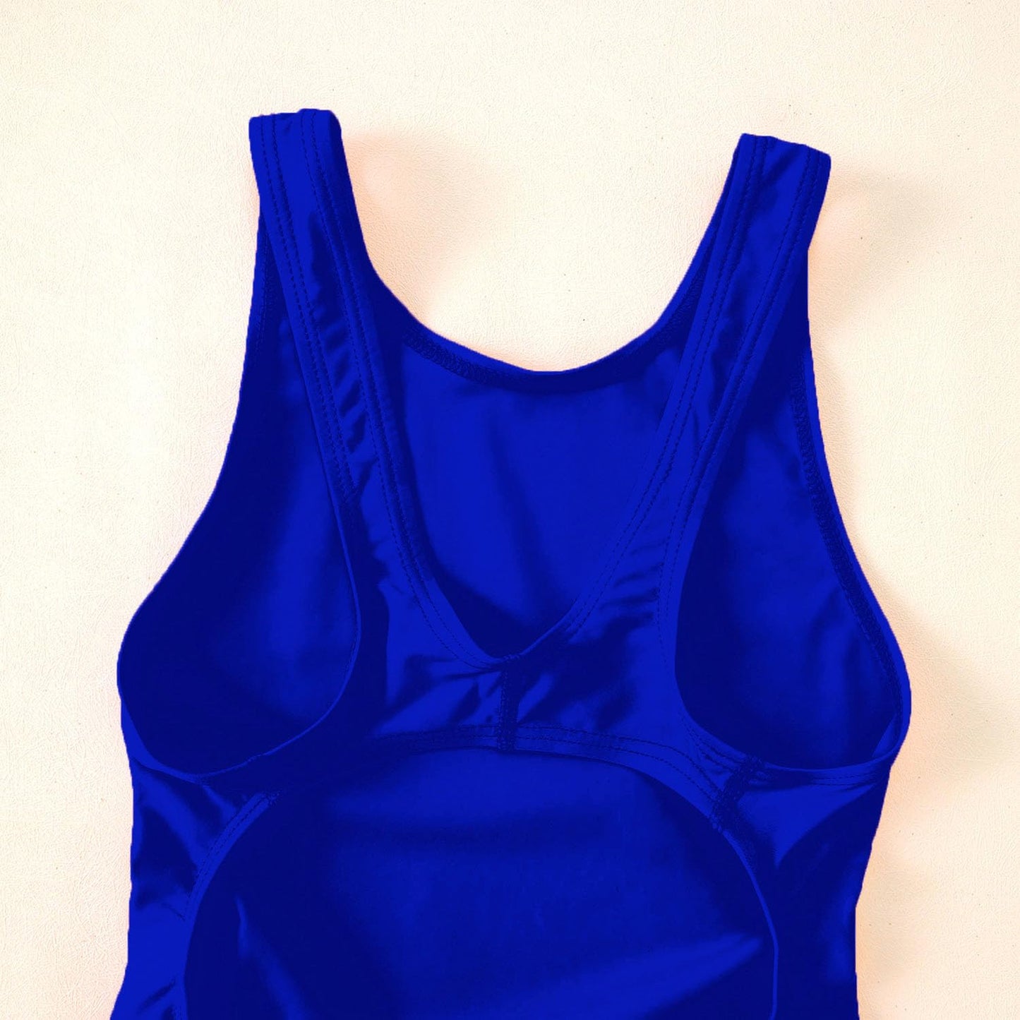 SOFEON Girls Athletic Swimsuits One Piece Kids Solid Competition Swimwear for Practice Swim Team Training Black Bathing Suits(P Blue,13-14T(XL))