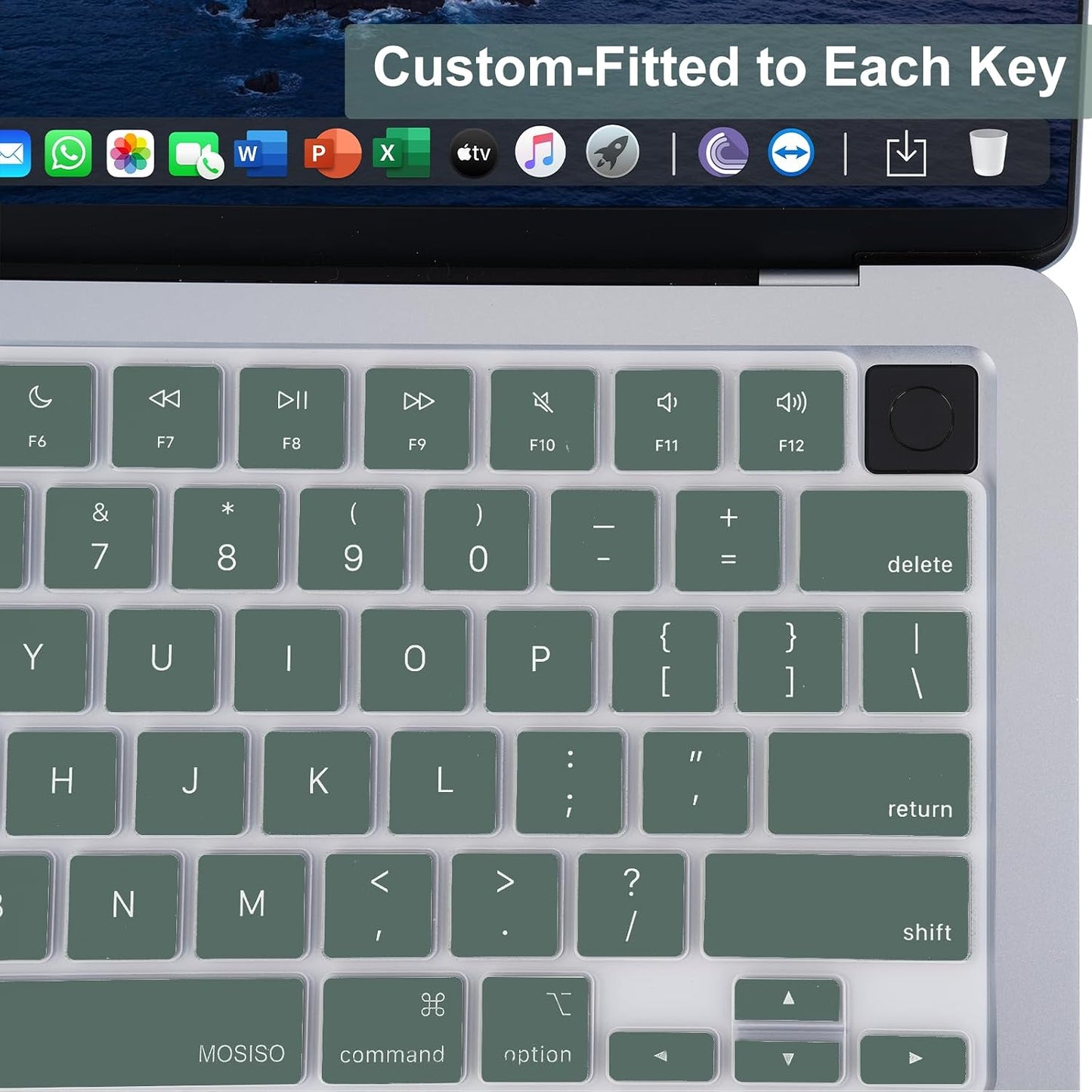 MOSISO 13.6 inch 2025 M4 A3240/Air 15 inch 2025 M4 A3241/Pro 14 inch 2025 M5 A3434, Keyboard Cover Skin Compatible