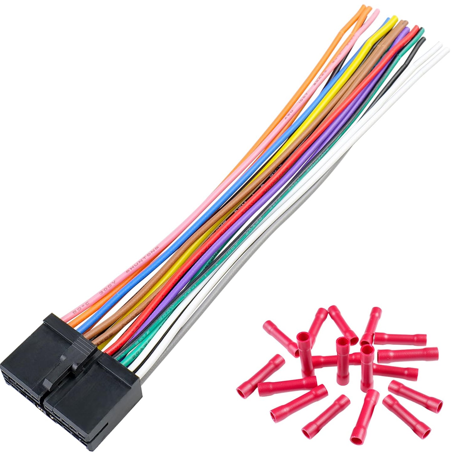 20Pin Radio Wiring Harness Plug Compatible with Boss Aftermarket Car Radio Stereo Wire Connector Adapter