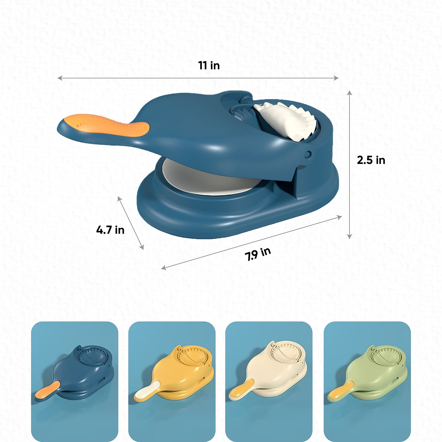 365Home【Upgrade】2-Pack 2 in 1 Dumpling Maker Press, Dumpling Skin Maker Machine, Empanada Maker Press, Multifunctional DIY Manual Dumpling Press Mold Set (Blue, Green)
