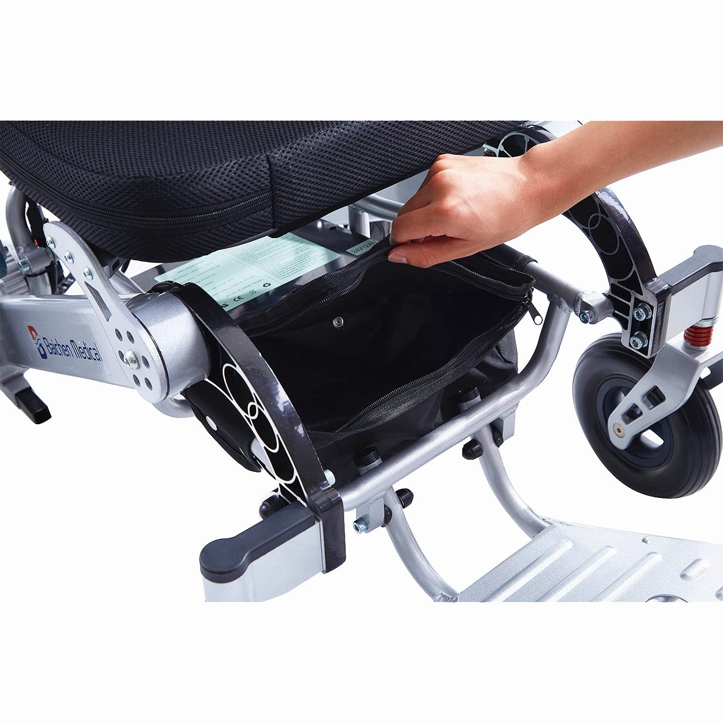Rubicon DX17 Automatic Foldable Electric Wheelchairs for Adults - Deluxe One Click Fold and Unfold - Super Horse Power (600W Motor Power) - Longest Range (up to 25miles with 2x12AH Dual Battery)