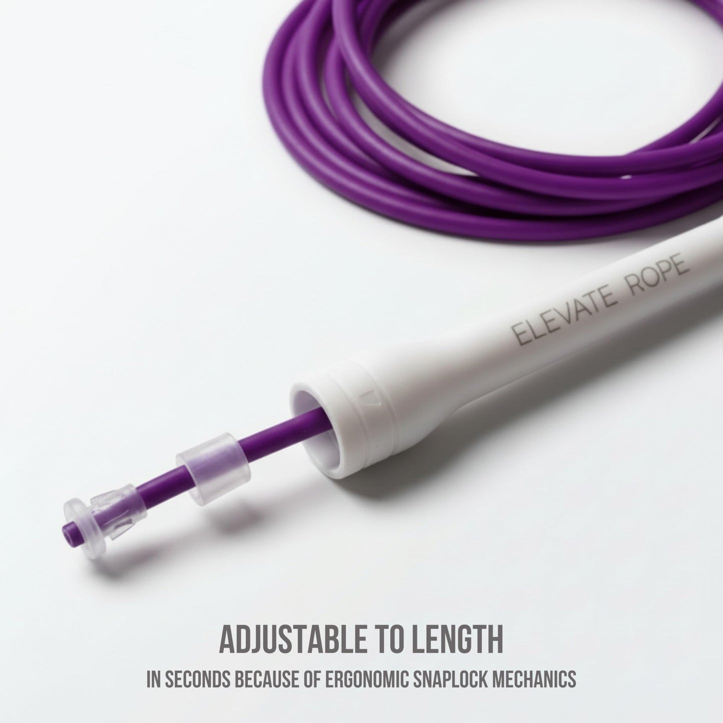 Elevate Rope Professional Speed Rope - 3m Adjustable Skipping rope, 5mm PVC with Nylon Core for Cardio, Double Unders & Crossfit - Durable Jump Rope Used for Indoor/Outdoor Training. (Purple)
