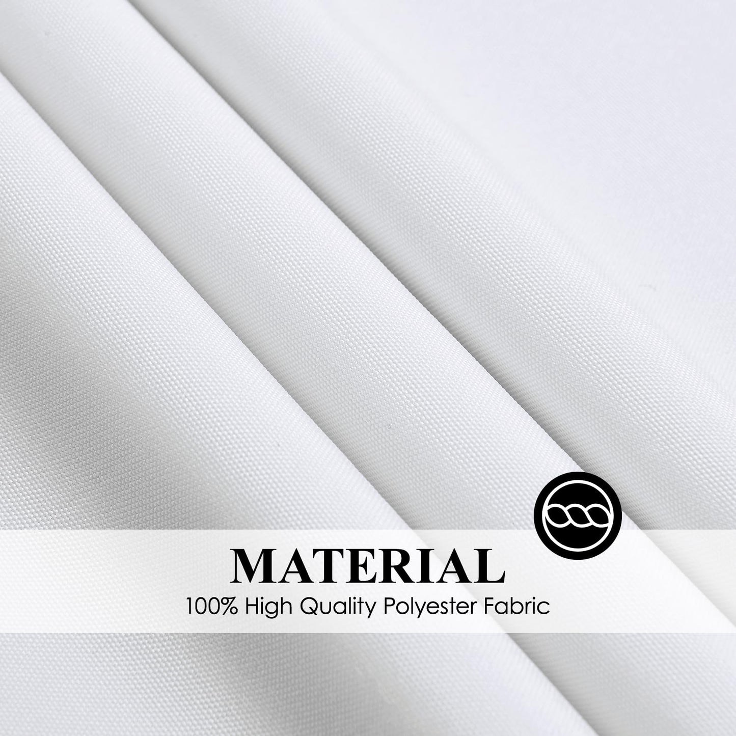 Aocoz Round Tablecloth 6 Pack 90 Inch White Tablecloths Washable Decorative Linen Polyester Table Clothes Cover for Dining Table Banquets Buffet Parties and Wedding