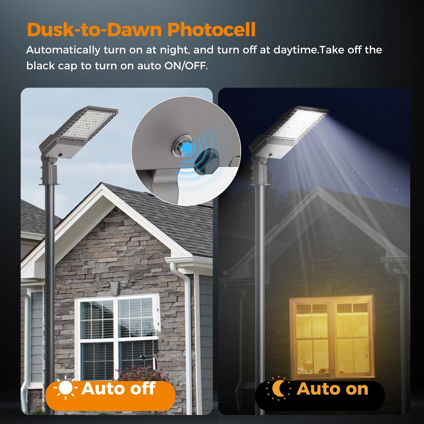AIKVSXER 340W LED Parking Lot Lights 85000LM 6000K Street Light, Dusk to Dawn Photocell IP65 Waterproof Commercial Outdoor Area Lighting for Parking Street Roadway Yard Warehouse Garage 3 Pack