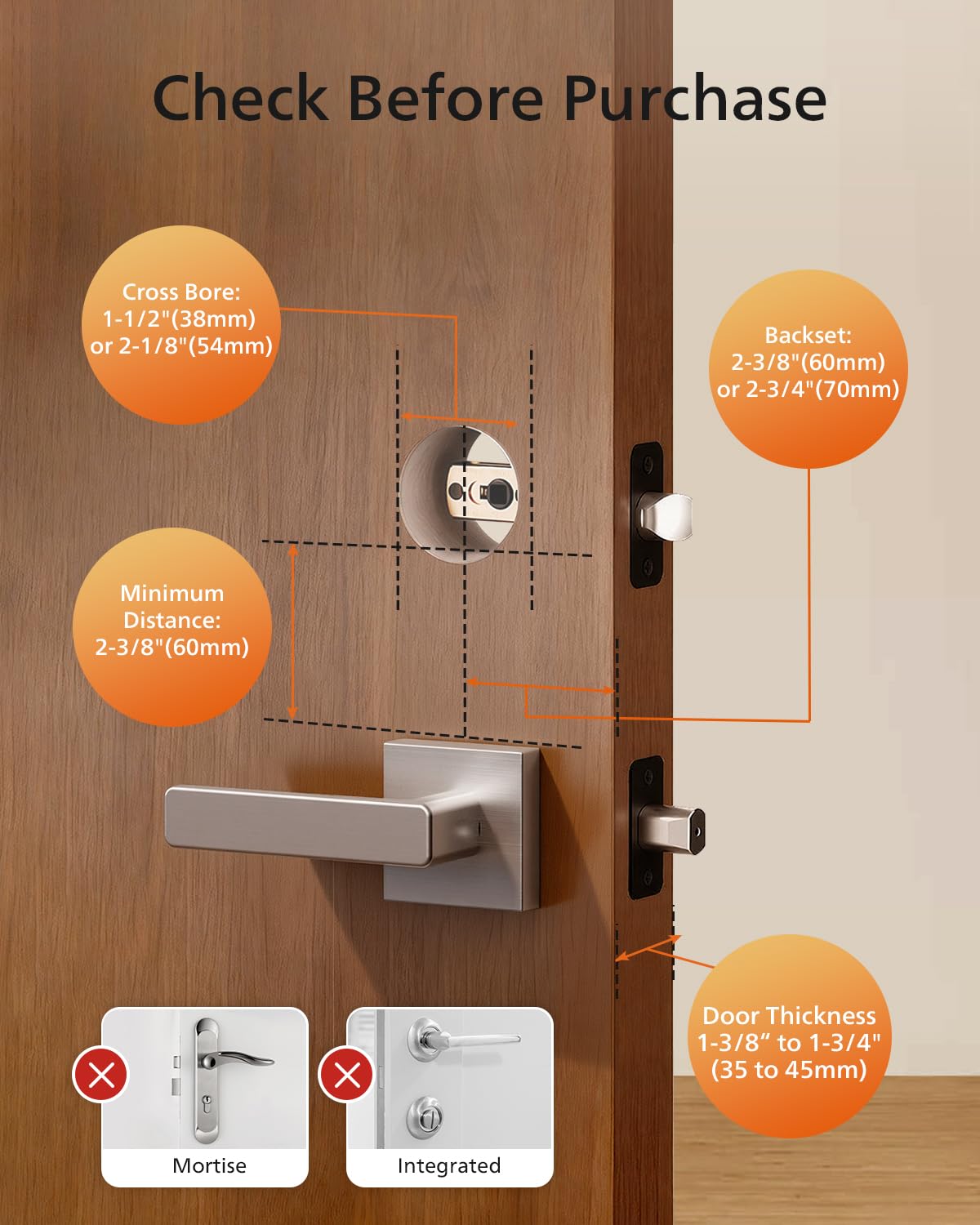 Philips Smart Lock with Handles, Smart Door Lock with 2 Level Handles, Keyless Entry Door Lock Set, Digital Keypad Deadbolt for Front Door, App Fingerprint PIN Code Unlocking, Auto Locking
