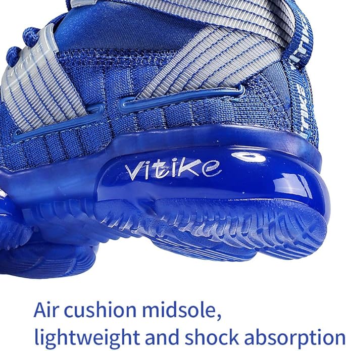 VITUOFLY Kids Basketball Shoes Boys Air Cushion Sneakers Girls Mid Top School Hoops Shoes Non-Slip Outdoor Sports Running Gym Comfortable Durable Little Kid/Big Kid