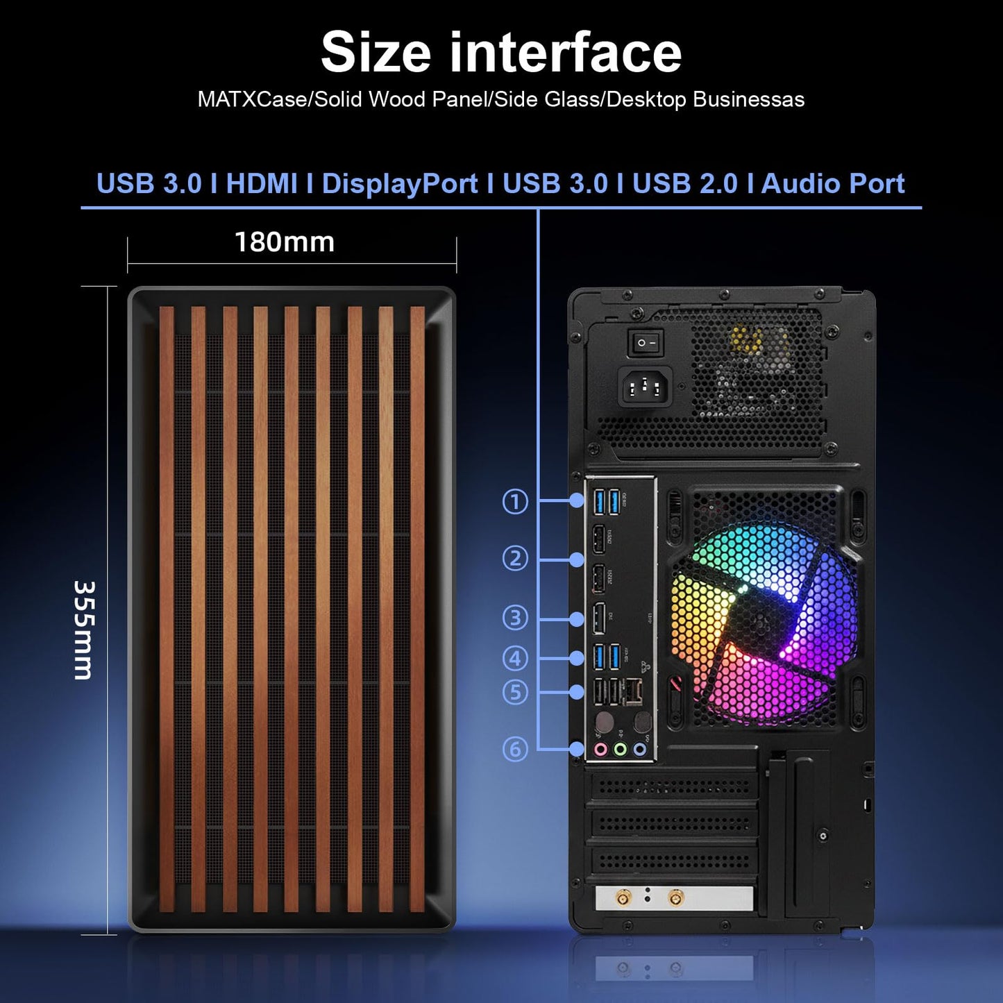 GPVHOSO Desktop Computer Tower PC, Intel Core i5 4570, 16GB DDR3 RAM, 512GB SSD, Windows 11 Home, Business Desktop with Wi-Fi 6, USB 3.0 and HDMI, Ideal for Work & Study
