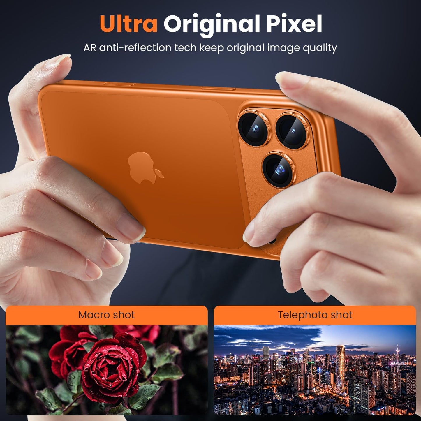 17 WSKEN for iPhone Pro Max Camera Lens Protector - [Military Grade Shatterproof] [Strong Adhesion] Metal Aluminum