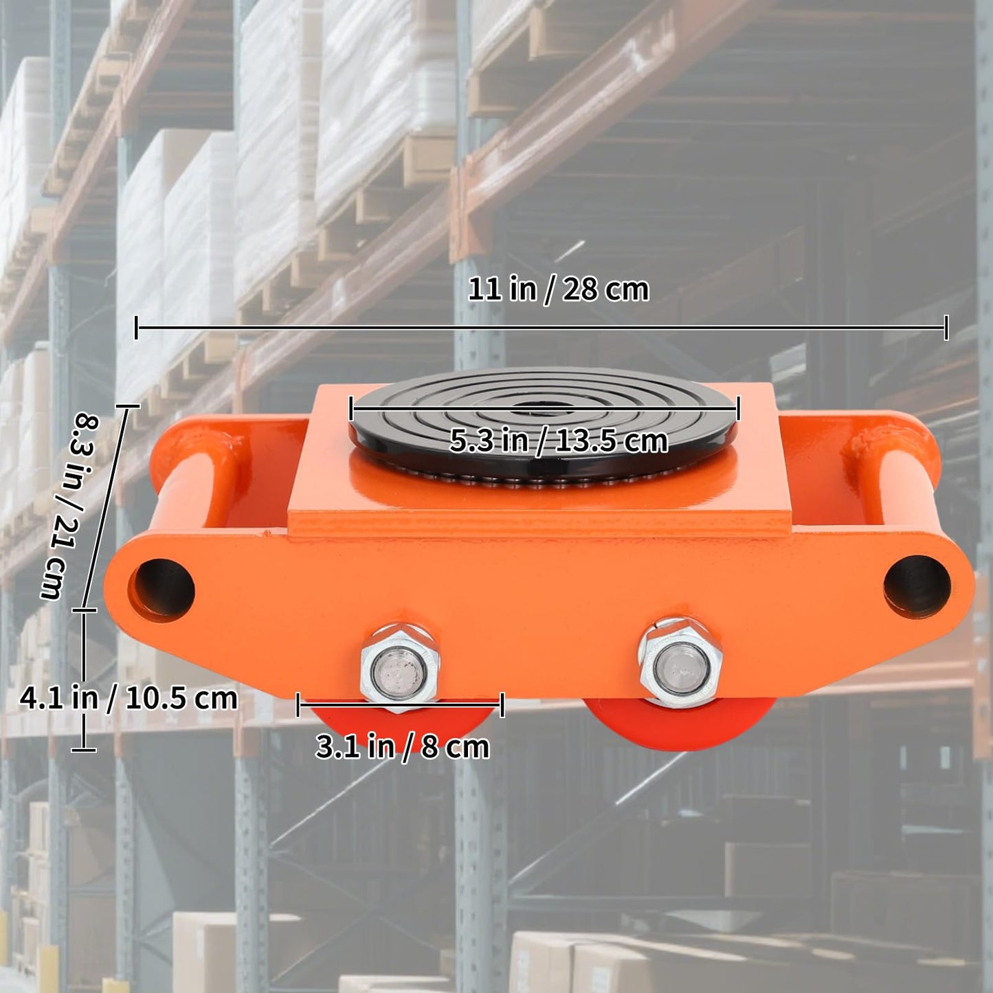 Garvee Machinery Mover Industrial Heavy Duty Skate Dolly with 4 Wheels & 360° Rotation Non-Slip Tray for Containers, Heavy Tools, Jobsite Box for Domestic and Industrial