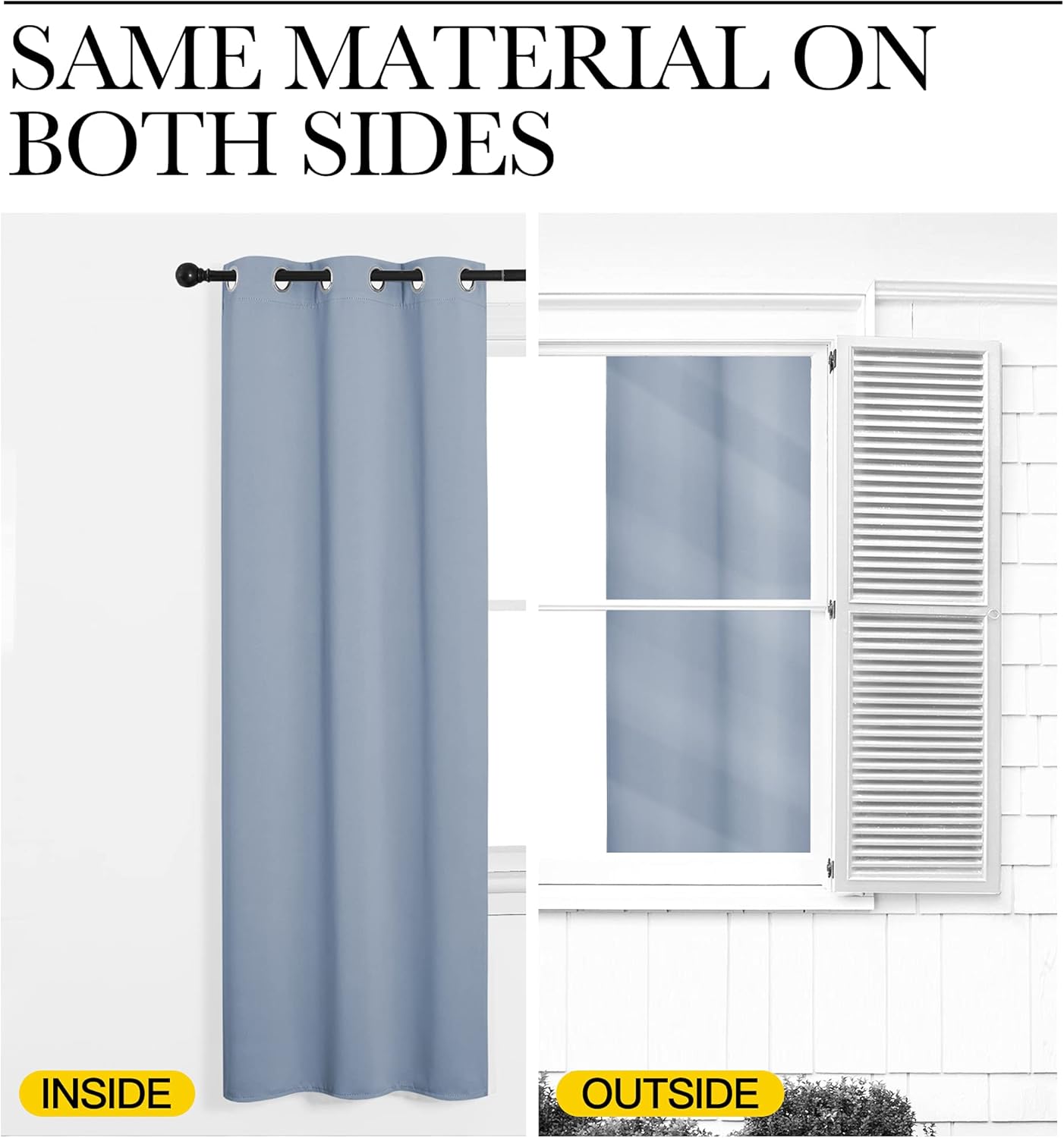 NICETOWN Vintage Blue Blackout Curtains - Thermal Insulated Drapes for Small Windows | 54" Length, 34" Wide, 2 Panels
