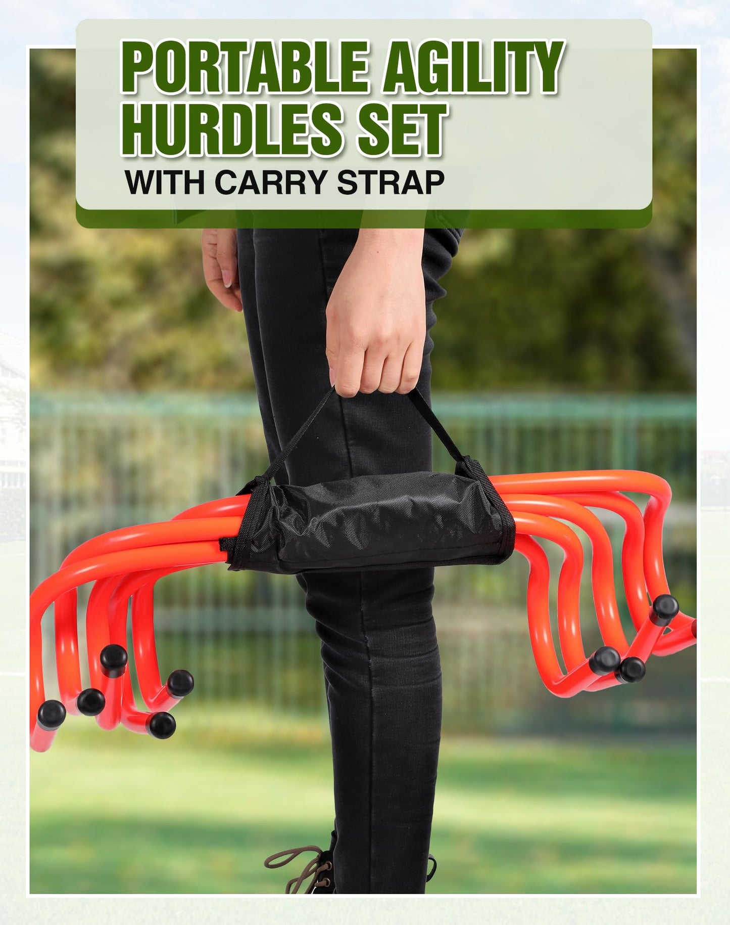 Lineslife 20 Pack 6" Agility Hurdles - Speed & Plyometric Training Hurdles for Kids, Athletes, Soccer, Football, Basketball, Baseball, Indoor Outdoor Sports