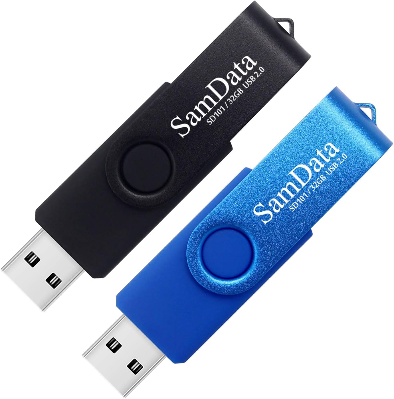 SamData 32GB 2 Pack 32GB (2 USB Flash Drives Thumb Drives Memory Stick Jump Drive with LED Light for Storage and Backup