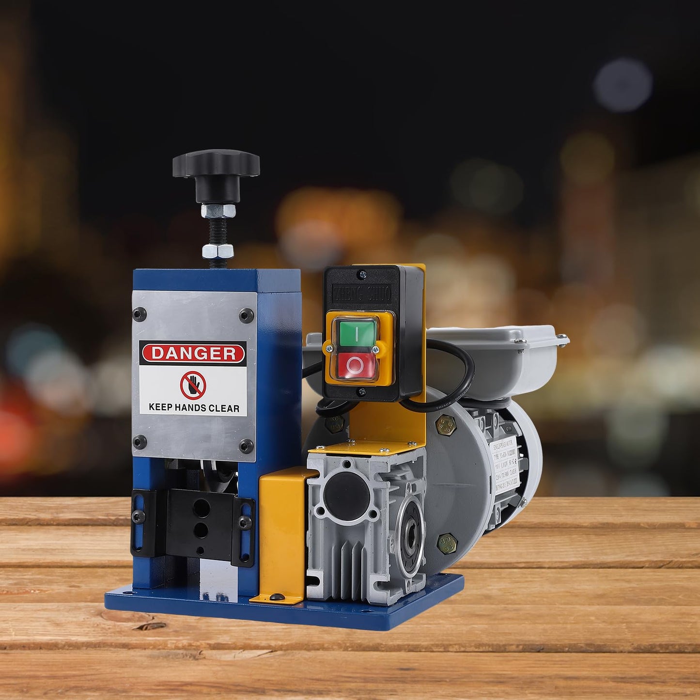 Automatic Wire Stripping Machine for 0.06"-1" Copper Wires, Wire Stripping Machine Tool for Scrap Copper Recycling, Motorized Wire Stripper Tool for 7/0-15 AWG