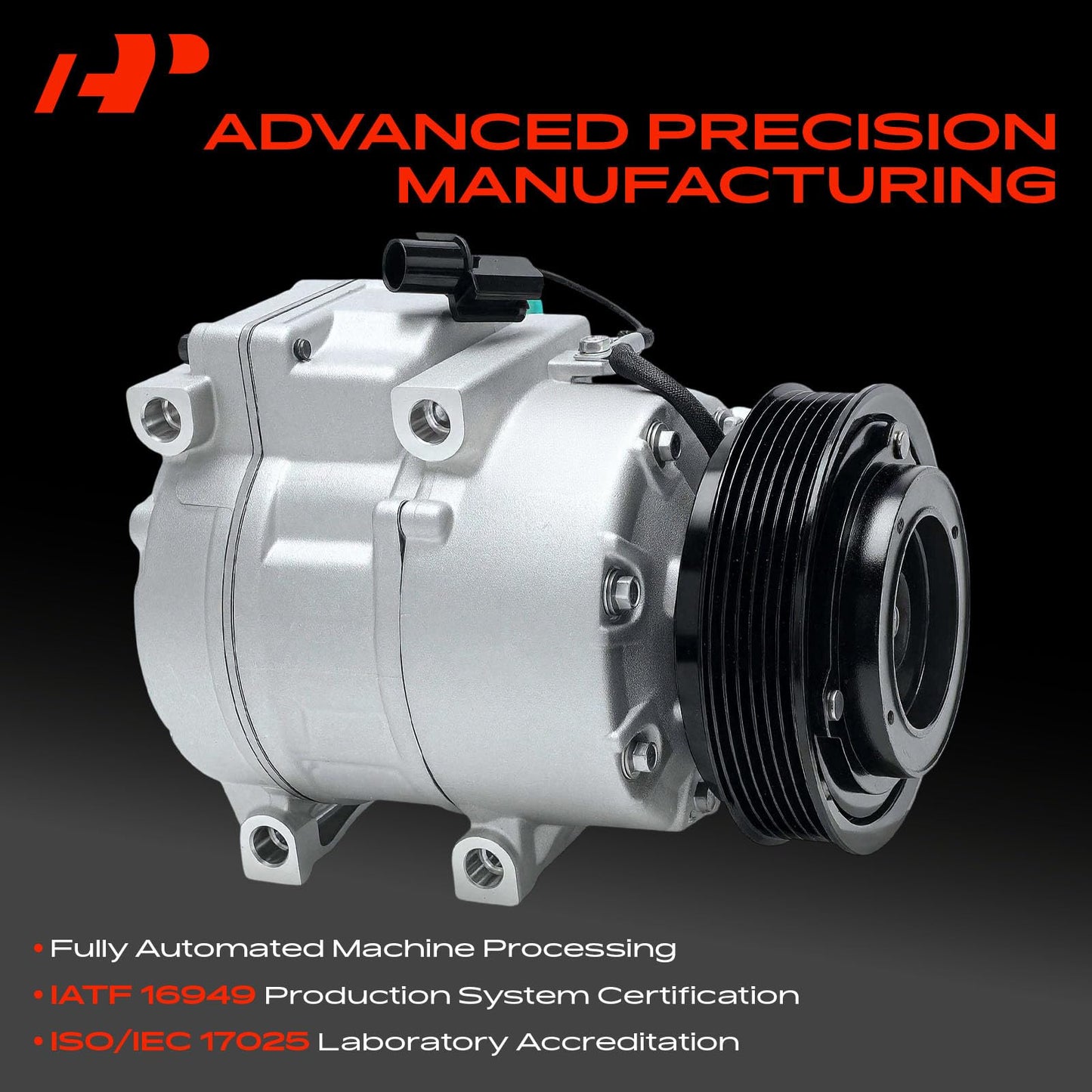 A-Premium Air Conditioner AC Compressor with Clutch Compatible with Hyundai Sonata 3.3L 2009-2010