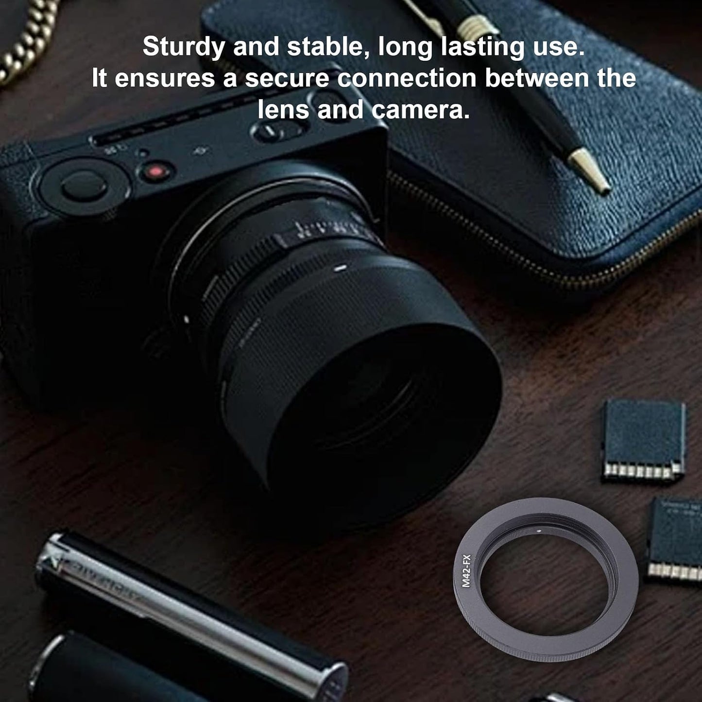 M42 XUMIUZIY Slim Lens Adapter Ring for Lens to Fit for FX Mount Mirrorless Camera, Aluminium Alloy Lens Adapter Ring
