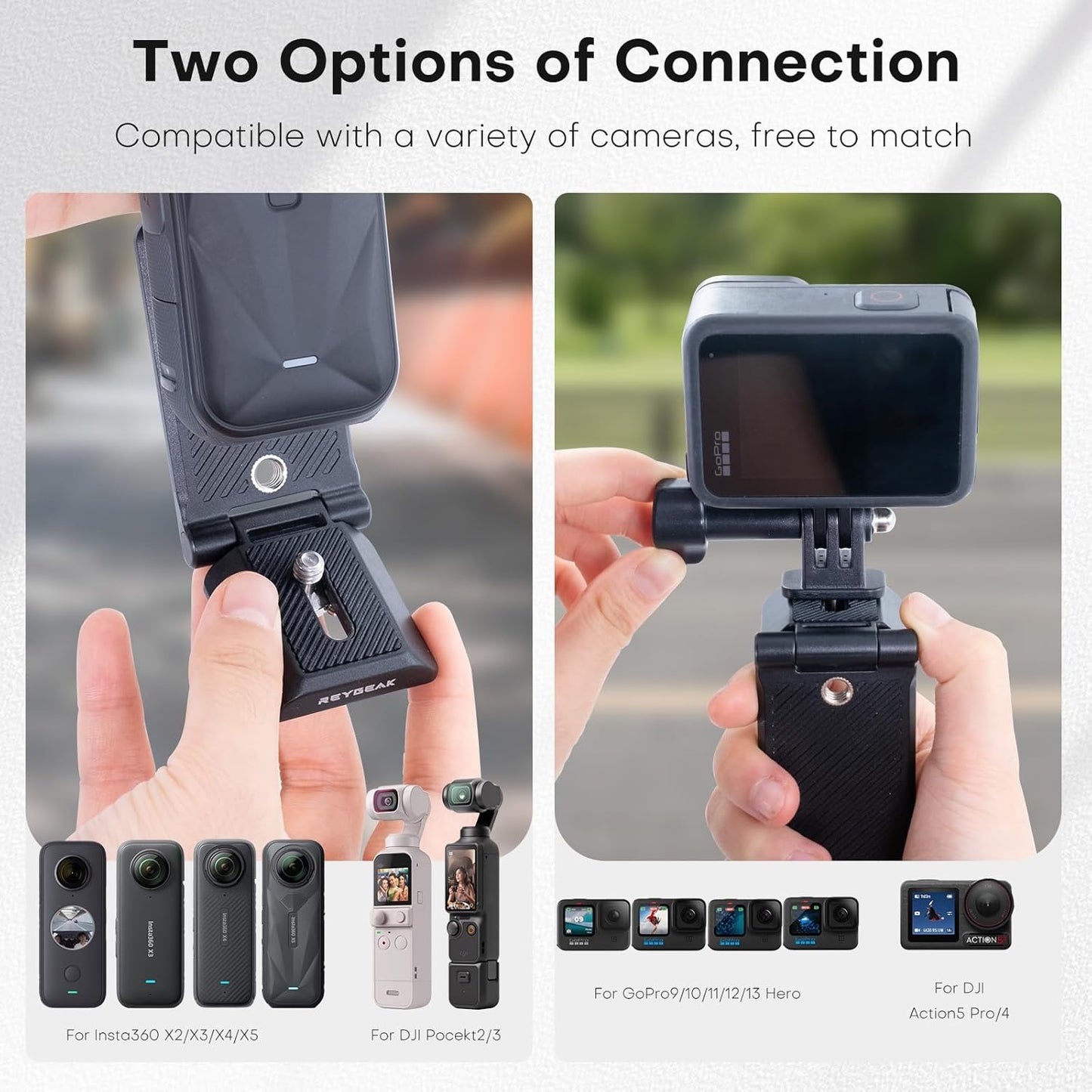 REYGEAK Insta360 X5,Aluminum 13/12/11/10/9/DJI 3/Action 5/4/3 Magnetic Mount Stand for Camera Holder Mount,Magnet