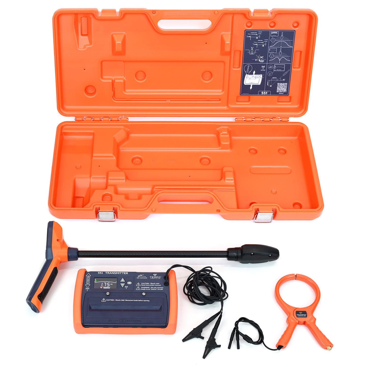TEMPO 551 Advanced Underground Utility Locator, IP54-rated Underground Wire Locator, Buried Wire Locator, Dual-Frequency Underground Wire Tracer