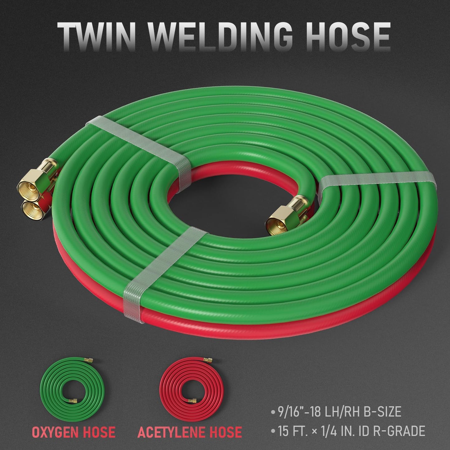 YESWELDER Oxygen & Acetylene Torch Kit, Welding Cutting Torch Kit, Gas Cutting Torch with Regulator Nozzles Hose Goggles