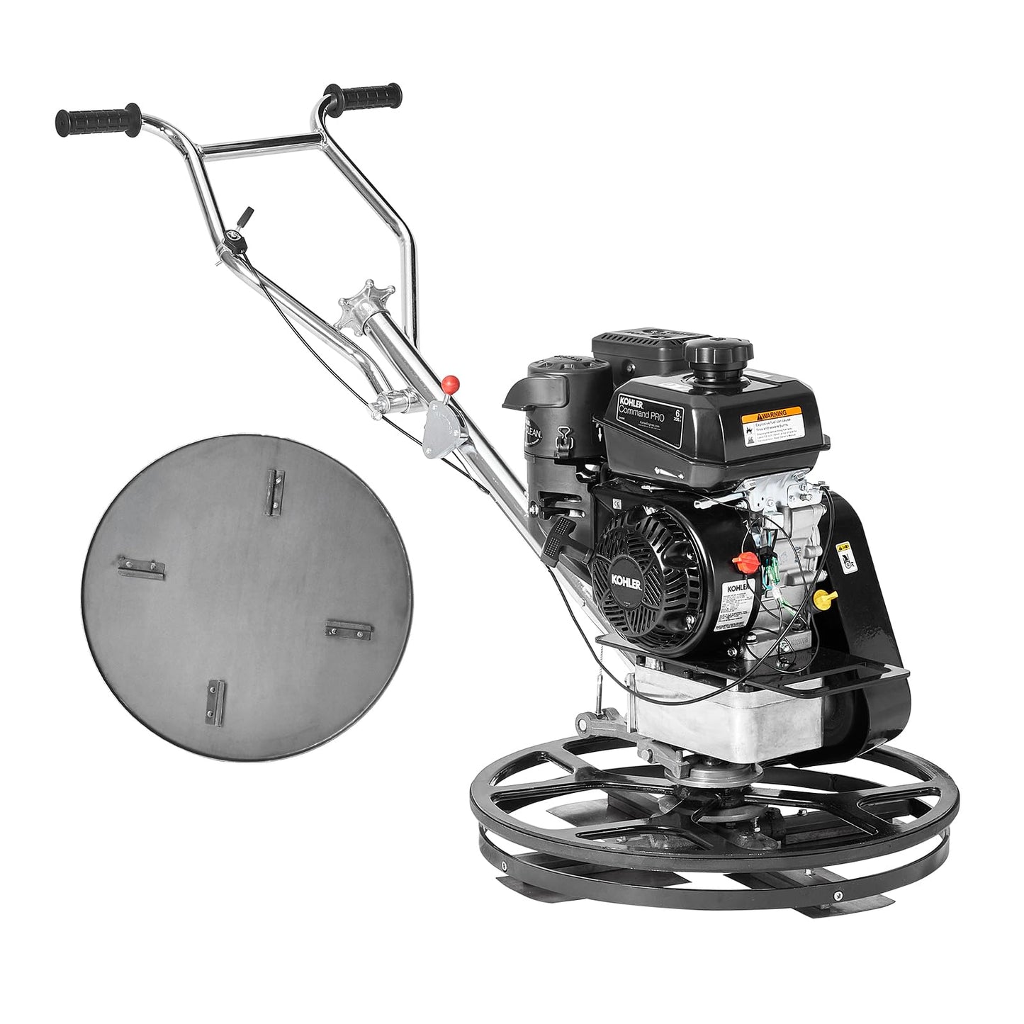 VEVOR Power Trowel 24 inch, 6HP Gas-Powered Smooth Concrete with Float Pan, Heavy Duty Commercial Screed Concrete Cement with Finishing Blade