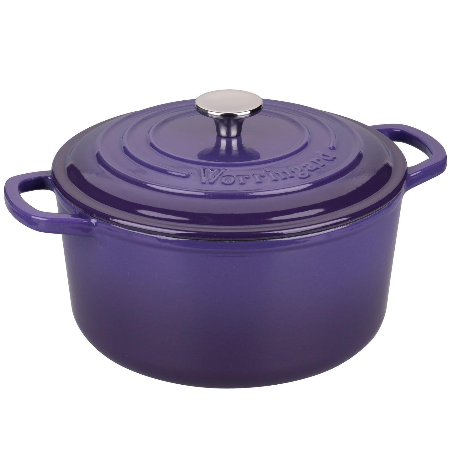 VORRINGARD Enameled Cast Iron Dutch Oven Pot with Lid, for Sourdough Bread Baking, Round Dutch Ovens, 6 Quart, Purple