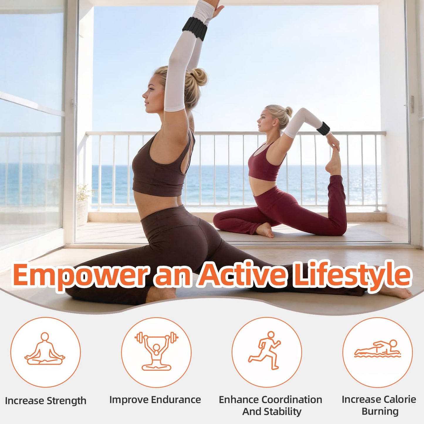 Abahub Wearable Wrist & Ankle Weights Set of 2, Stackable Magnetic Weighted Bracelet for Women, Waterproof Silicone Arm Leg Weights for Home Gym Workout, Walking, Yoga & Pilates - Black, 2.2LB