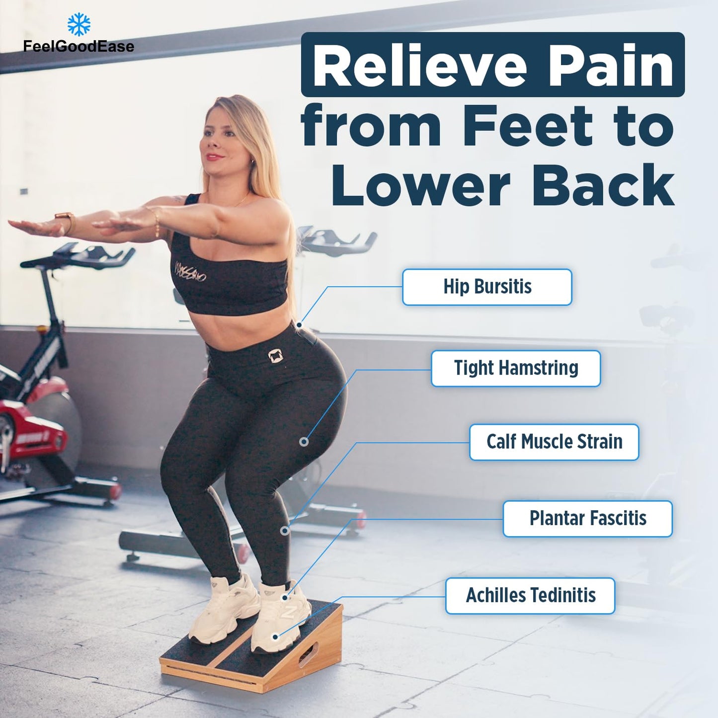 Wooden Slant Board for Calf Stretching with 5 Adjustable Angles, 500 lbs Capacity – Stable Non-Slip Calf Stretcher Incline Board – Calf Stretch Board for Mobility, Knee Pain Relief, Squats & Poster