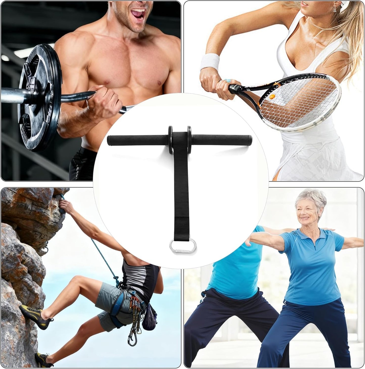 Upgraded Forearm Strengthener–Wrist Roller with Clicking Ratchet Feedback & Ergonomic Anti-Slip Grip | Wrist Power | Ideal for Muscle Building, Grip Training & Rehabilitation