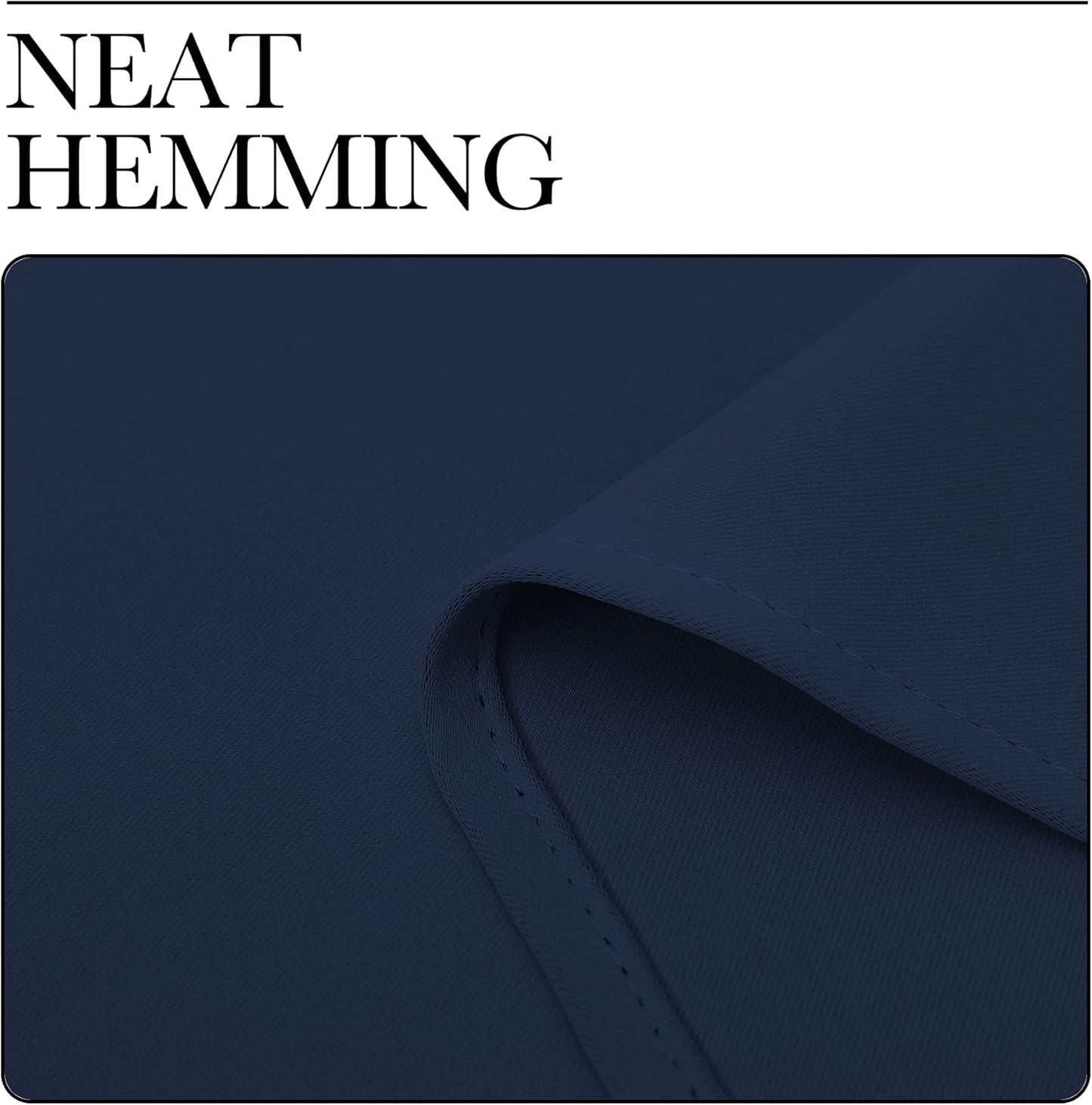 NICETOWN Window Drapes - Long Grommet Top Curtains for Living Room | Navy, 42" Wide x 90" Long, 2 Pieces
