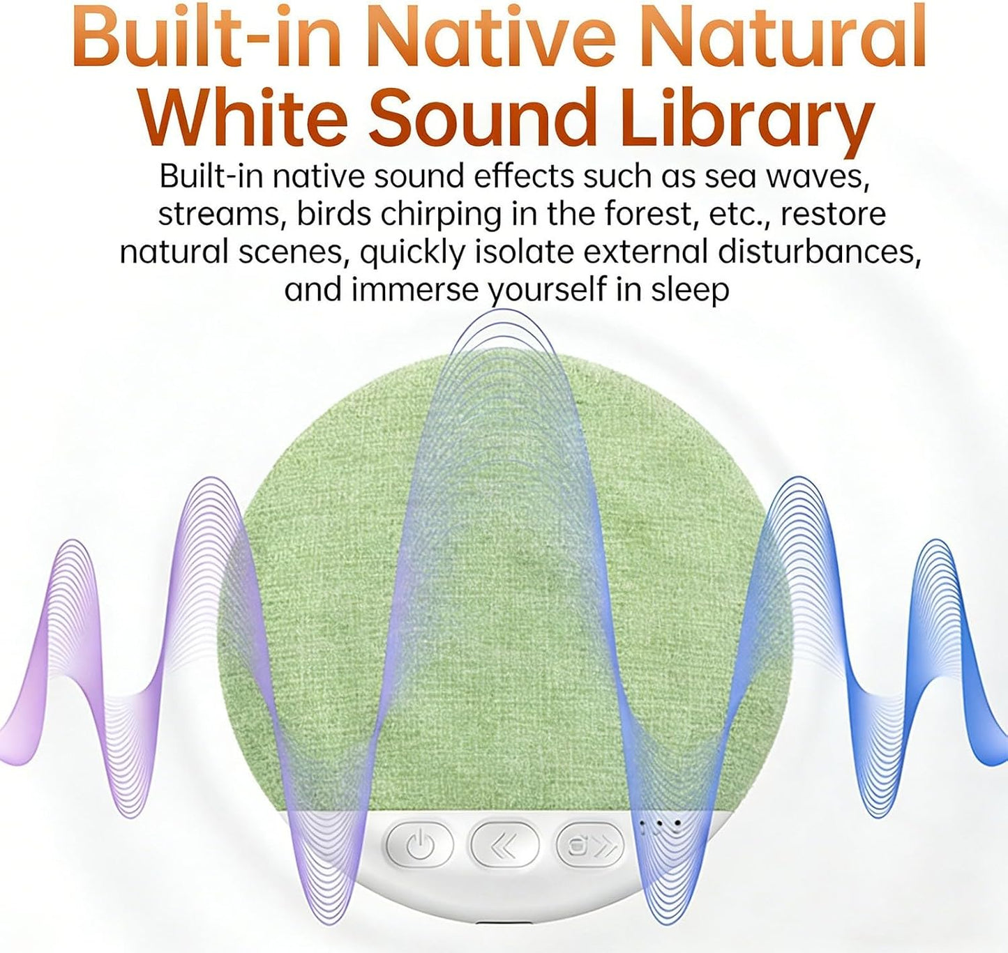Bluetooth Pillow Speaker for Sleeping, Mini Portable Under Pillow Speaker with White Noise & Timer, Wireless Sleep Aid