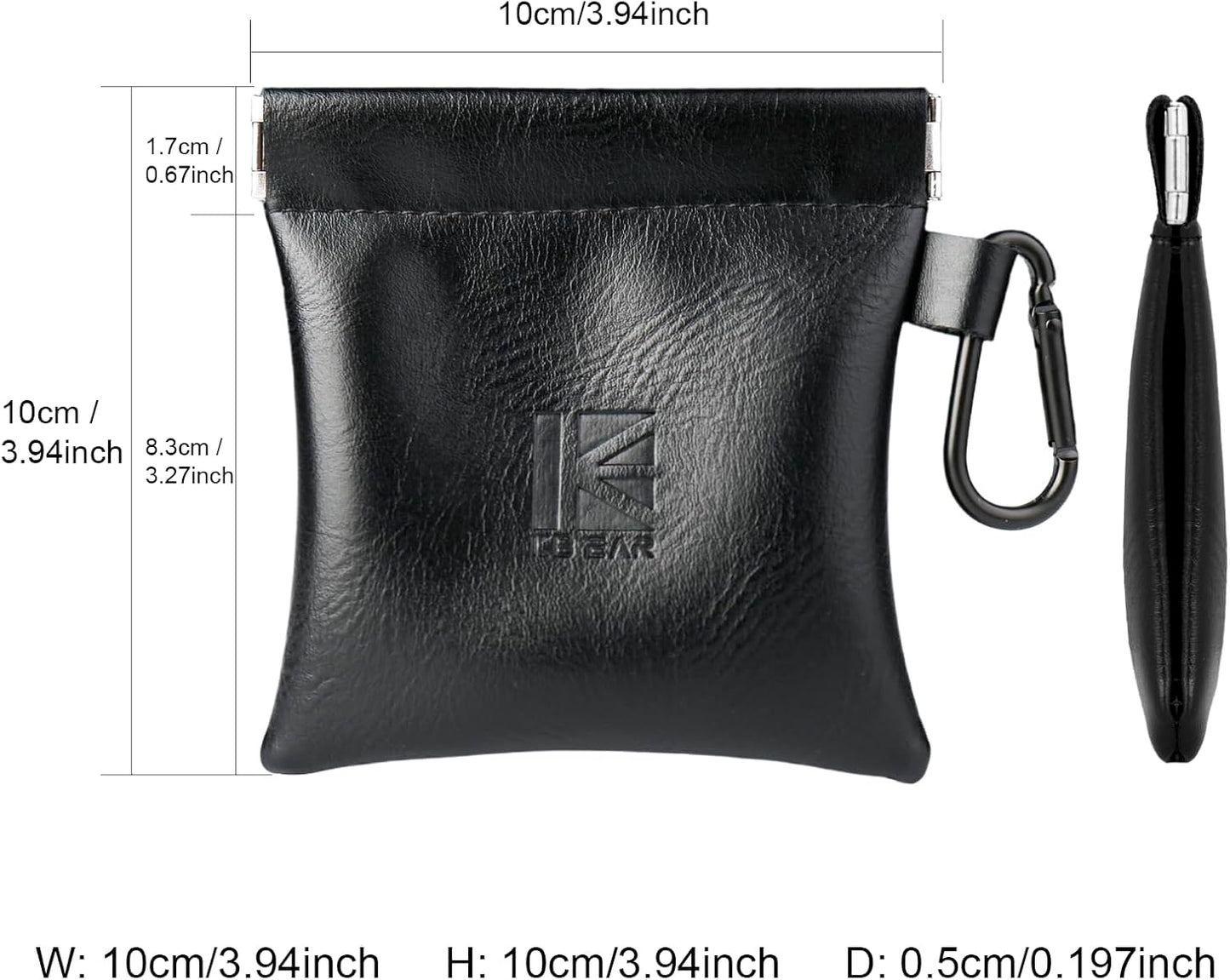 YINYOO 1PCS BP01 ZS10 1PCS) KBEAR Plus in Ear Monitor Case for IEMS, Mini Portable PU Leather Headphones Case