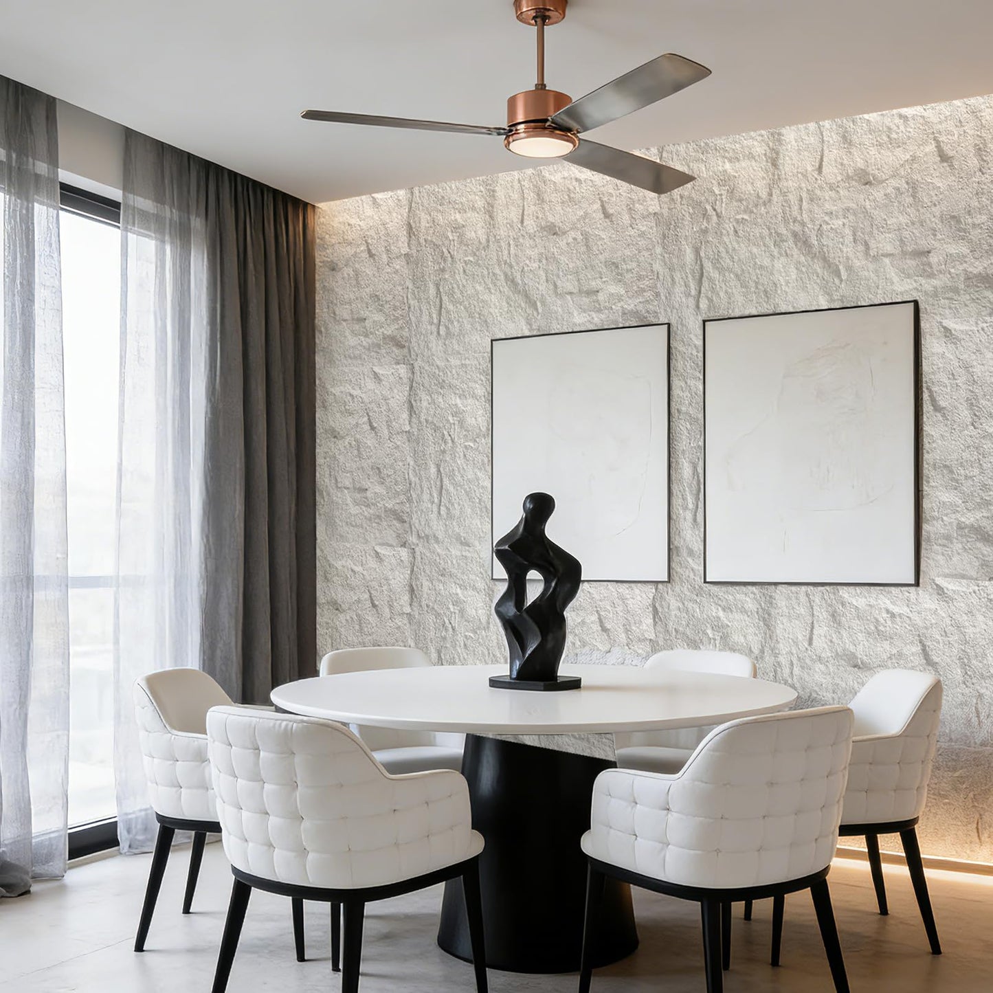 3D Faux Stone Wall Panels, 1.18" (30MM) Extra Thick PU Stone Panels for Interior Wall Decor, 4 Pack Waterproof Lightweight Cement Texture Accent Panels for Living Room, Office, 47.2" x 23.6", White