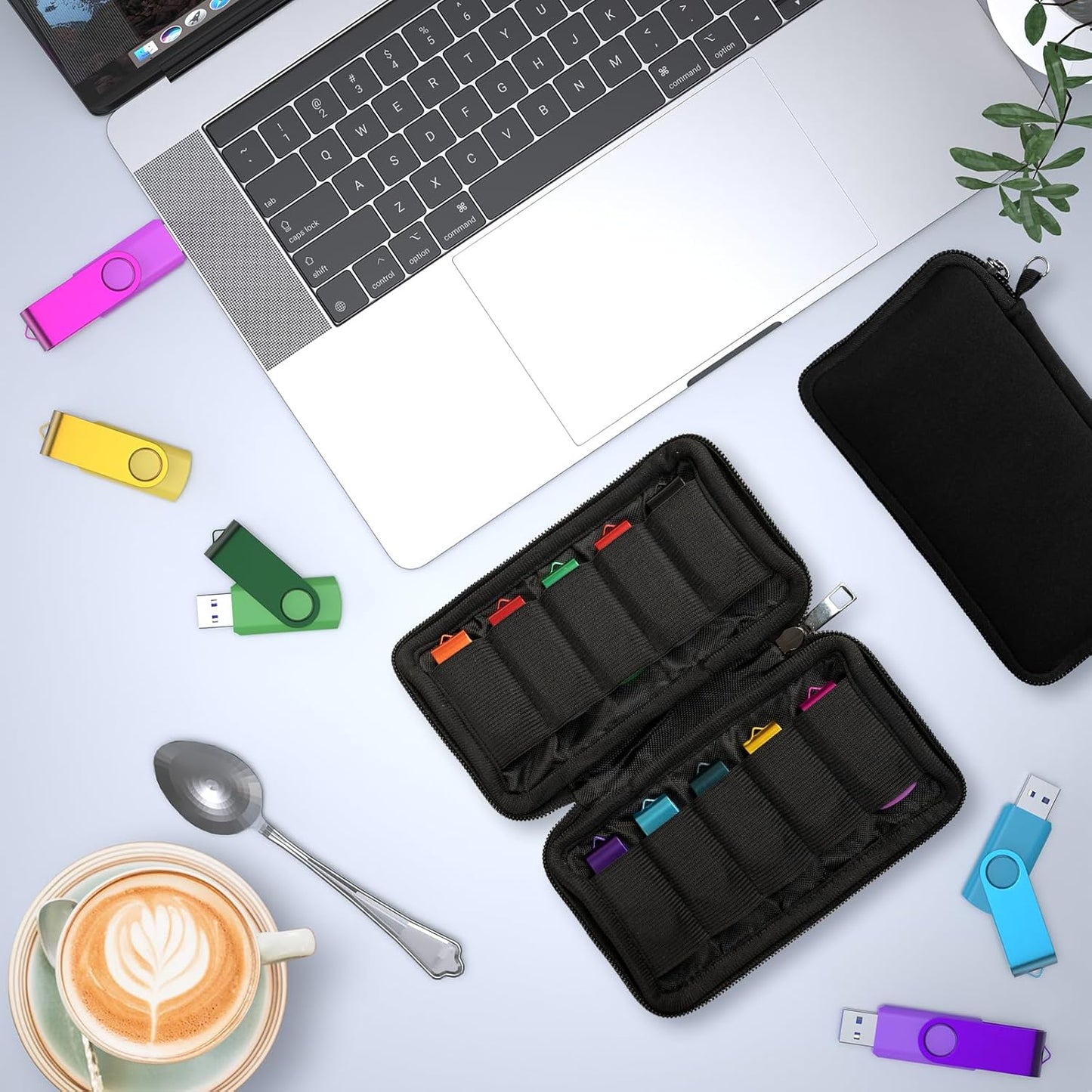 10 Flash Drive Case, USB Drive Holder, Storage Bag for Thumb Drive, Light Weight and Easy to Put into Handbag, Protect