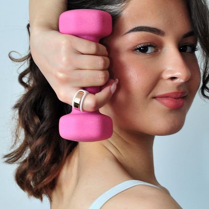 Rinfit Smart Ring Protector - Silicone Ring Enhancer for Active Lifestyle and Gym - StyleFit U.S. Design Patent - Pink, Size 6