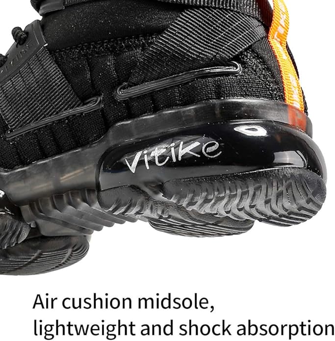 VITUOFLY Kids Basketball Shoes Boys Air Cushion Sneakers Girls Mid Top School Hoops Shoes Non-Slip Outdoor Sports Running Gym Comfortable Durable Little Kid/Big Kid