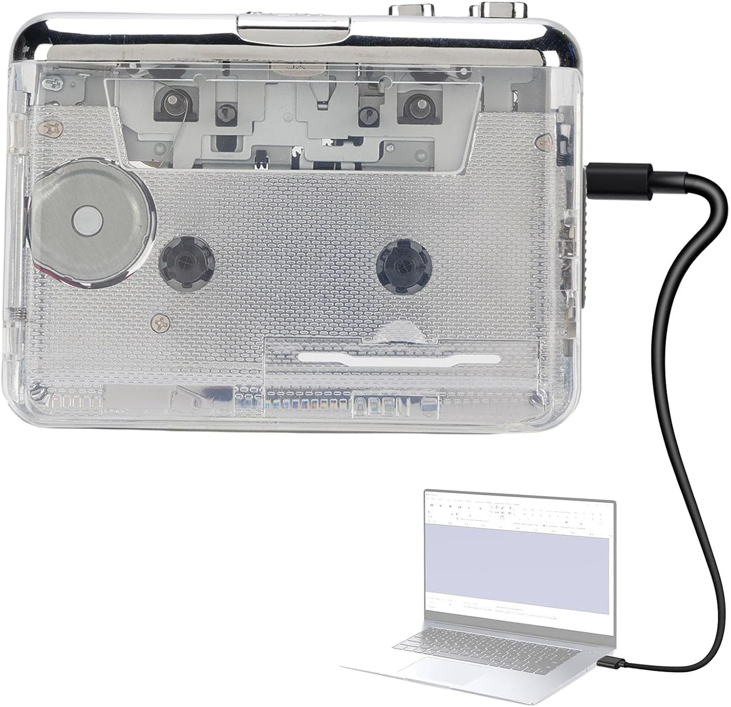 Cassette Cassette Cassette MP3 3.5mm Portable Tape Player, Stereo Surround Sound Tape Player, USB to Converter