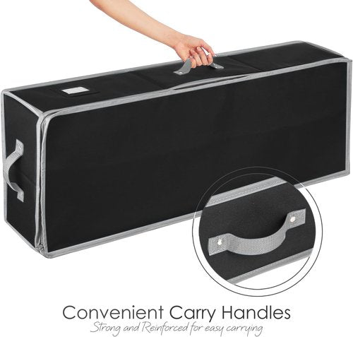 Hearth & Harbor Wrapping Paper Storage Container | Tear-Proof Organizer for Up to 22 Rolls - Christmas Design