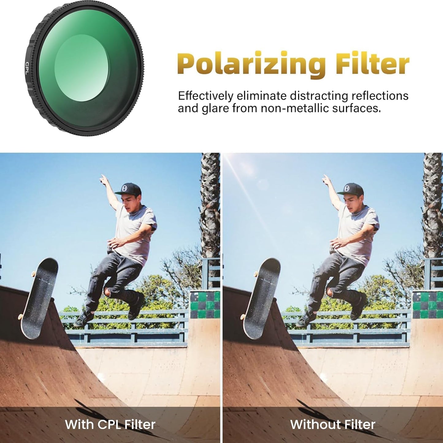 Walking Way Set 4/5 4 Pack ND8 ND16 ND32 Camera Lens Filters ND PL Compatible with DJI Osmo Action Pro Accessories Kit