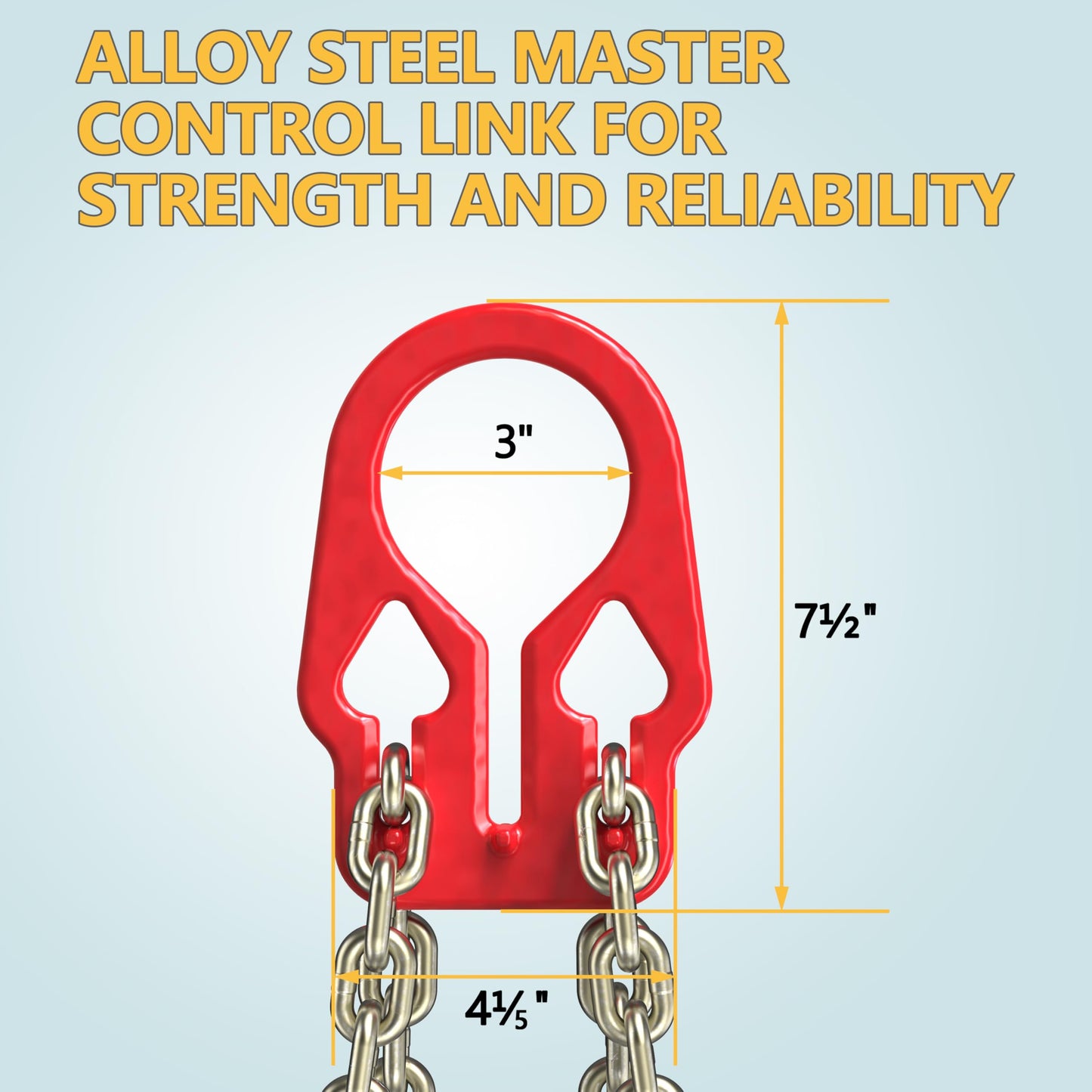 WowDIY Lifting Chains with Adjuster Hooks, 5/16 Inch x 10 Ft, 7000lbs / 3.18 Tons, Heavy Duty Industrial Chain Slings for Engine Hoist with 2 Legs Grab Hook